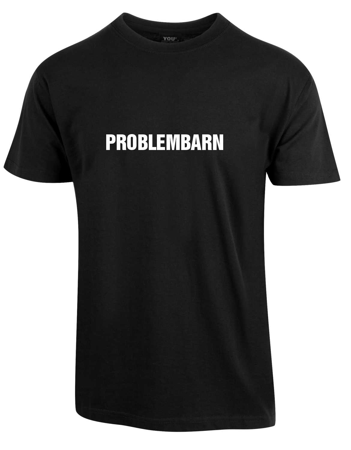 sort T-shirt med teksten Problembarn