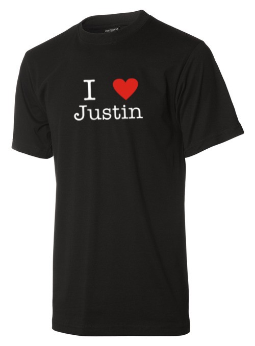 I love Justin t-shirt