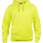 clique hoody neon gul
