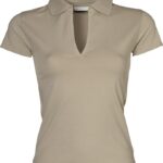 v-hals polo shirt dame