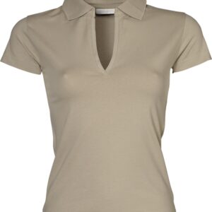 v-hals polo shirt dame
