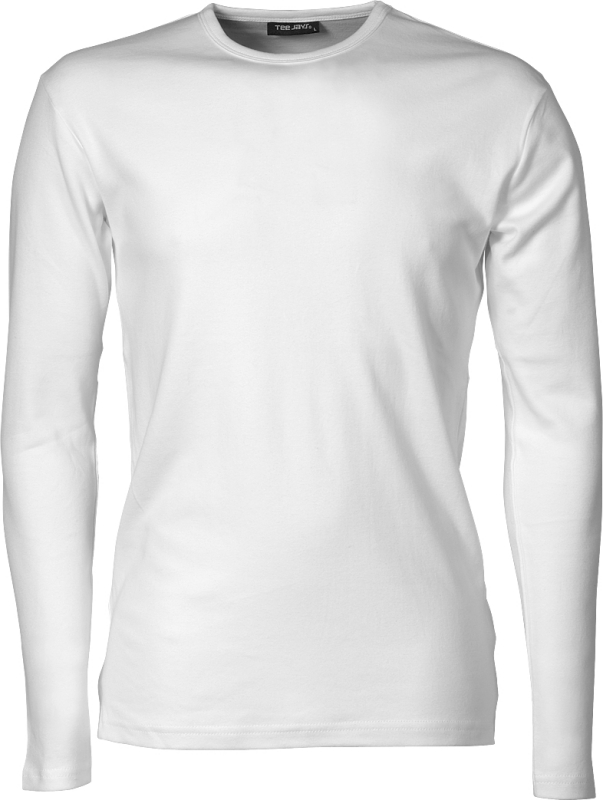 herre trøje hvid, langærmet t-shirt