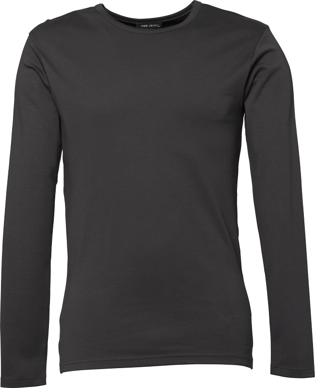 langærmet t-shirt mørk grå