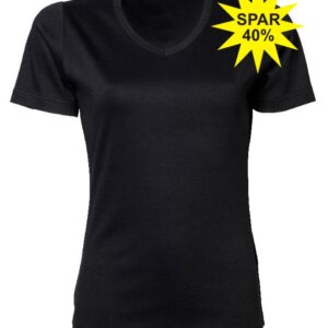 Sort v-hals t-shirt-0