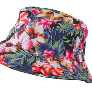 bøllehat med blomsterprint