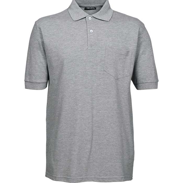 gråmeleret polo