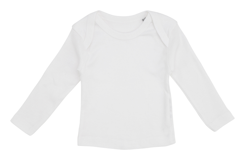 Hvid Baby t-shirt med lange ærmer