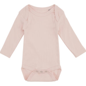 Lyserød Baby Body Med Lange Ærmer