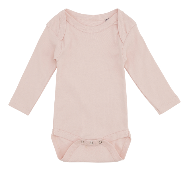 Lyserød Baby Body Med Lange Ærmer