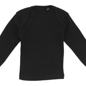 sort baby t-shirt med lange ærmer