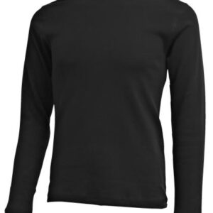 Sort langærmet T-shirt