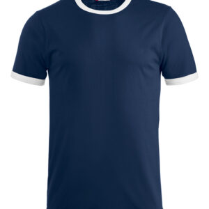 navy t-shirt med hvid kant