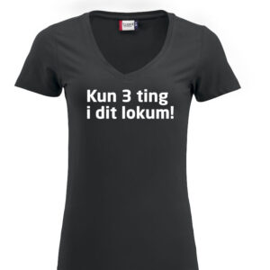 Dame t-shirt med tryk-0