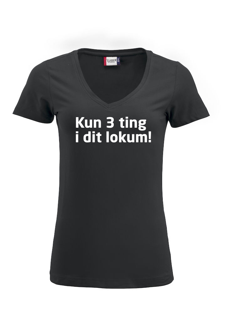 Dame t-shirt med tryk-0
