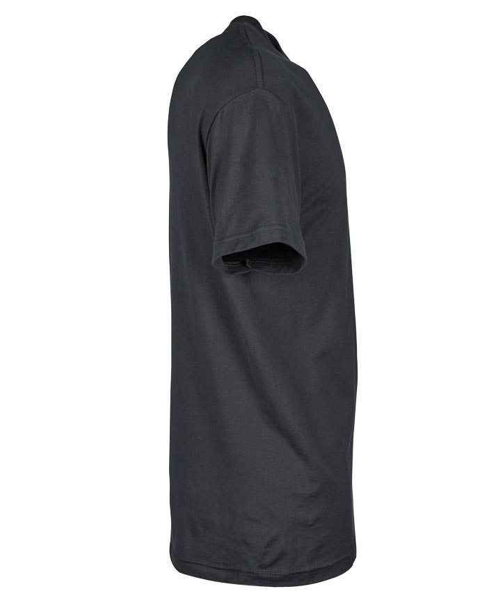 grå basic t-shirt fra siden