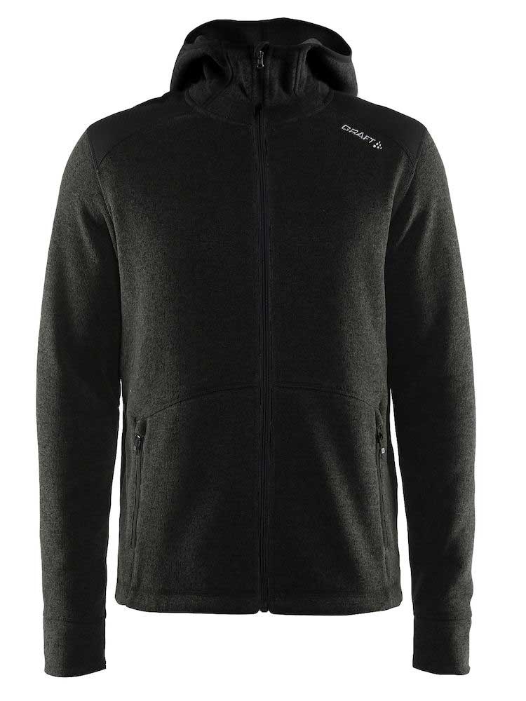 sort fleece jakke