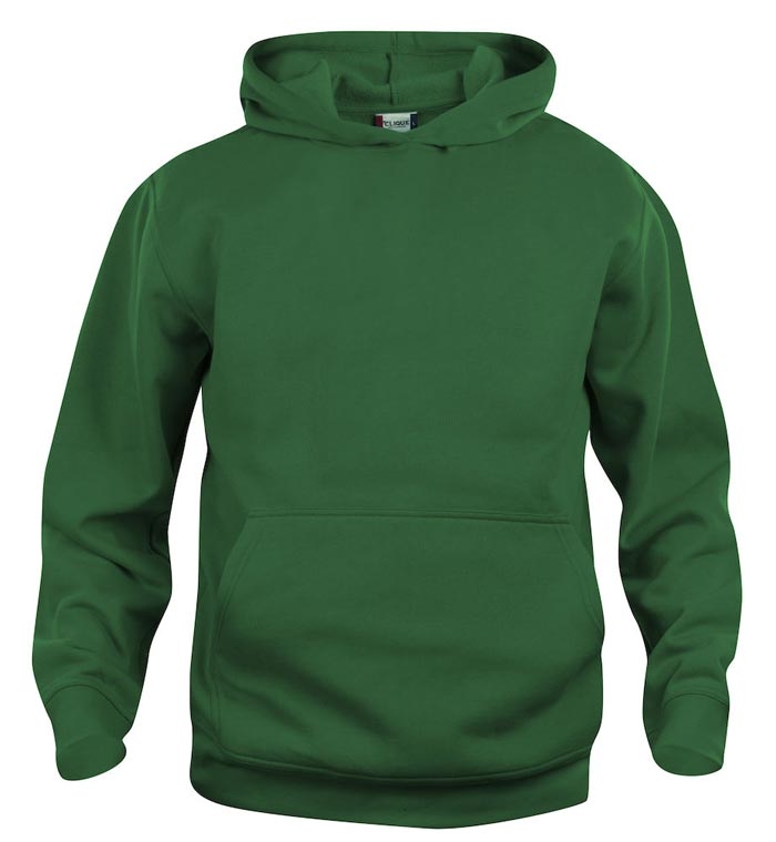flaskegrøn hoodie til børn
