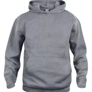 gråmeleret hoodie til børn