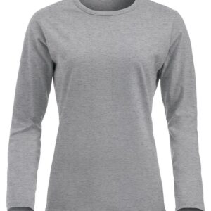 grå langærmet t-shirt til dame
