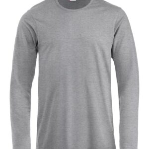 grå langærmet t-shirt til herre