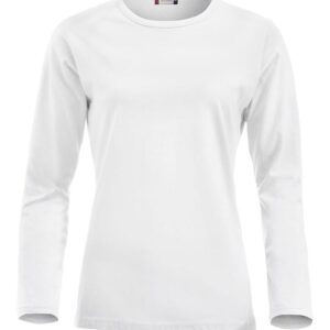 hvid langærmet t-shirt
