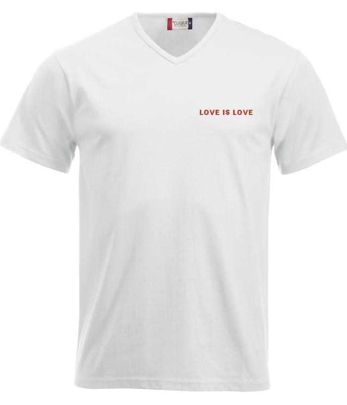 love is love pride v-hals t-shirt