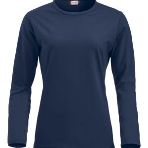Langærmet t-shirt til dame i navy