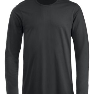 sort langærmet t-shirt