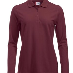 bordeaux langærmet dame polo