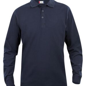 navy langærmet polo til herre