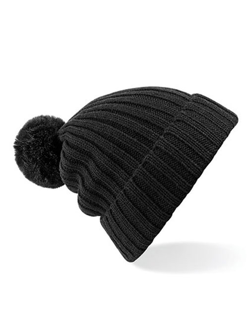 sort strikhue med pom pom