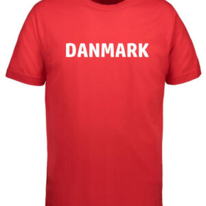 Danmarks T-shirt helt rød