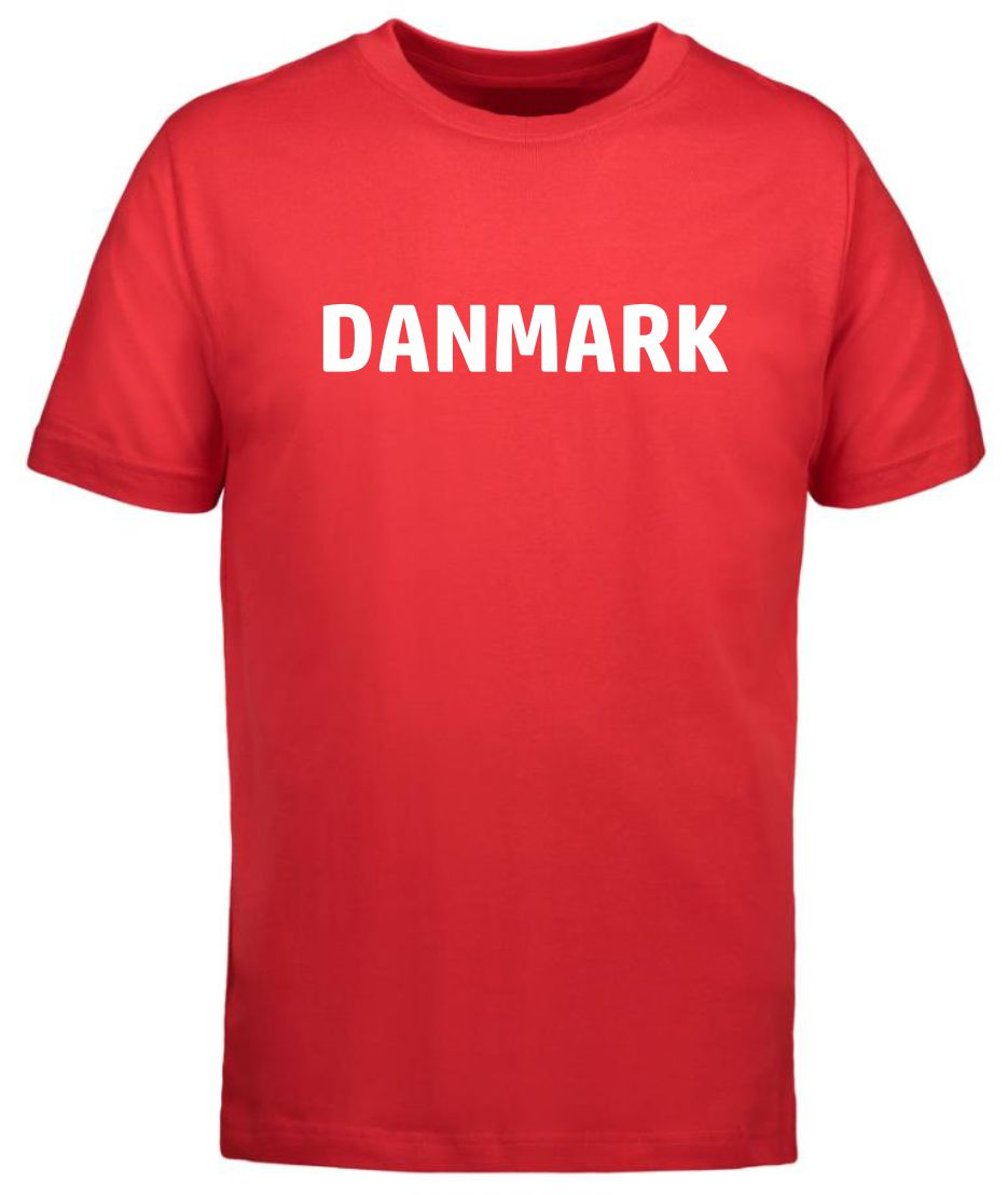Danmarks T-shirt helt rød