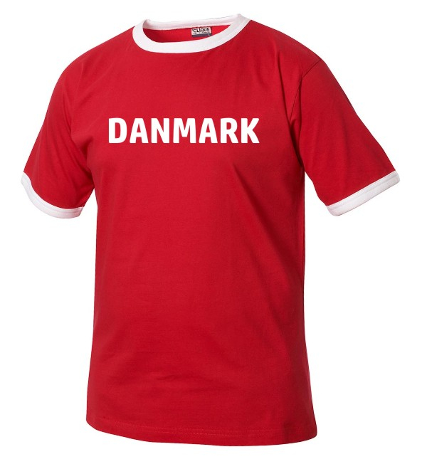 Danmarks t-shirt rød