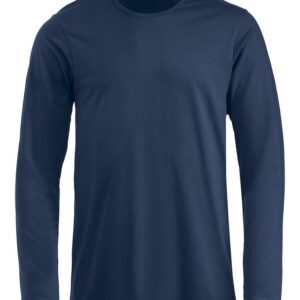 langærmet t-shirt i navy til herre