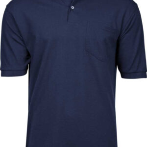 Navy poloshirt med lomme