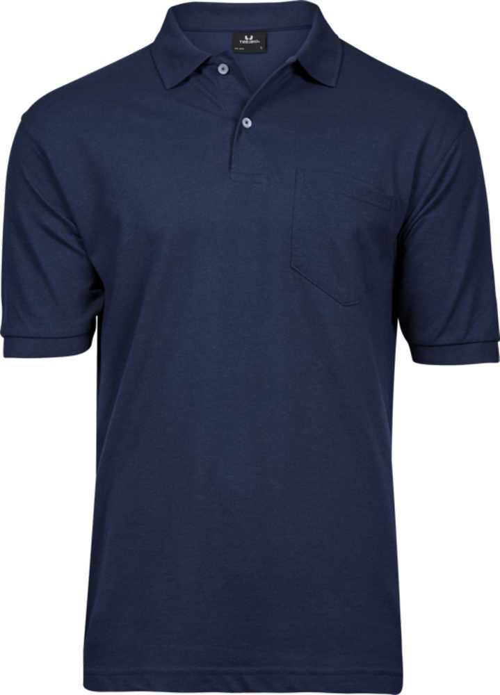 Navy poloshirt med lomme