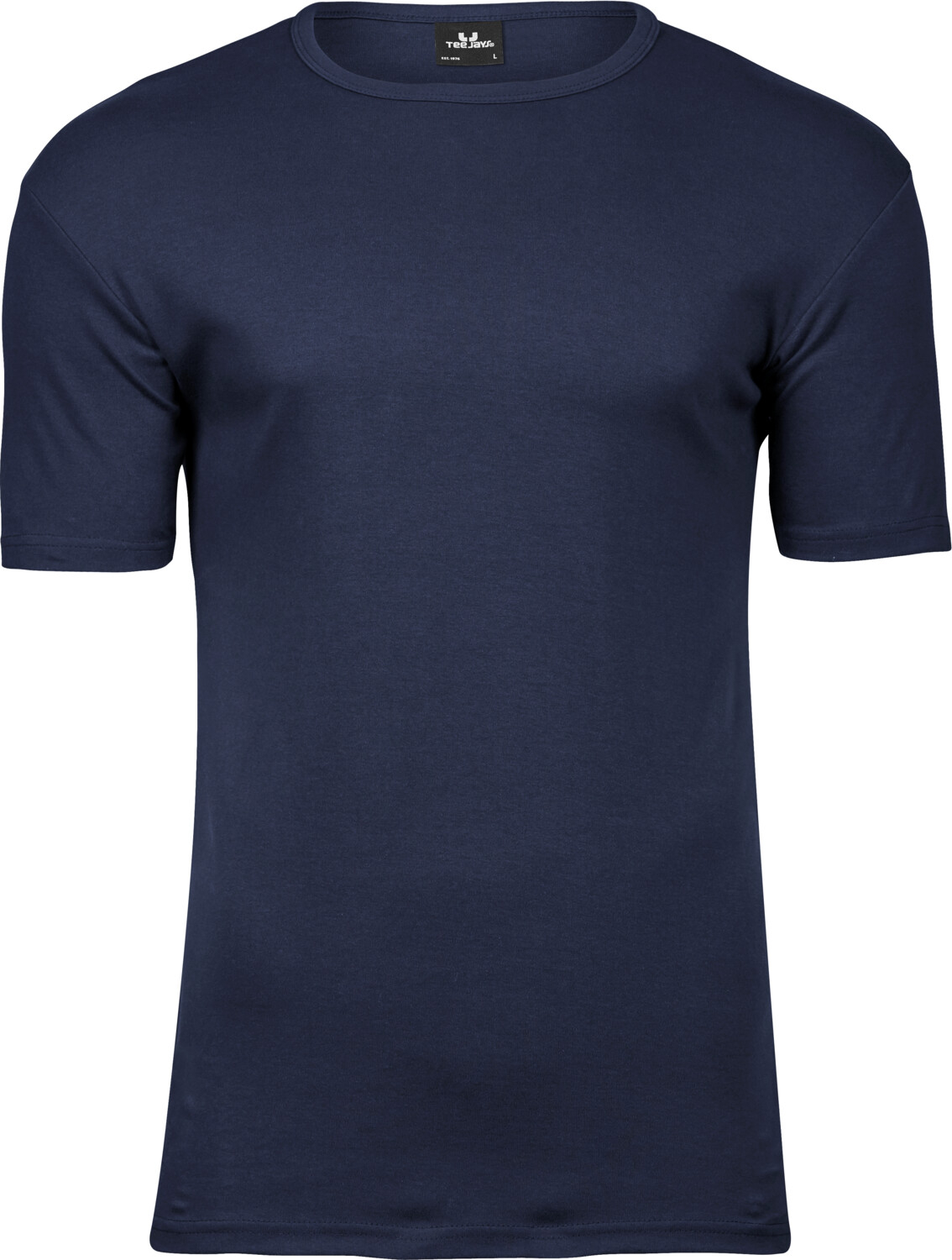 Navy interlock herre t-shirt set forfra