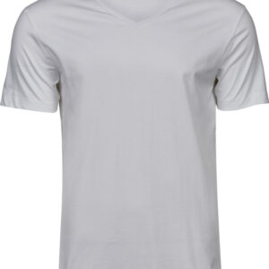 Hvid V-hals t-shirt til mænd