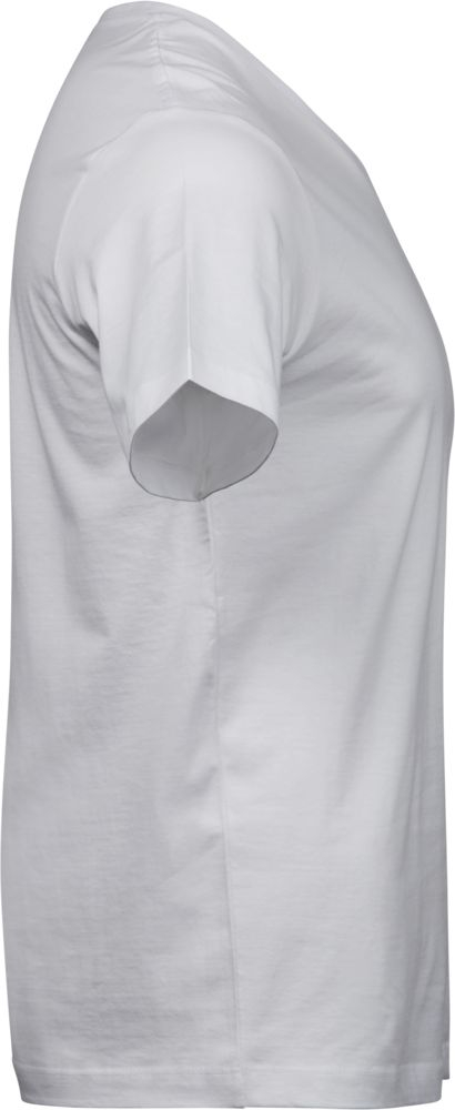 Hvid V-hals t-shirt til mænd fra siden