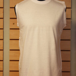 hvid ærmeløs t-shirt