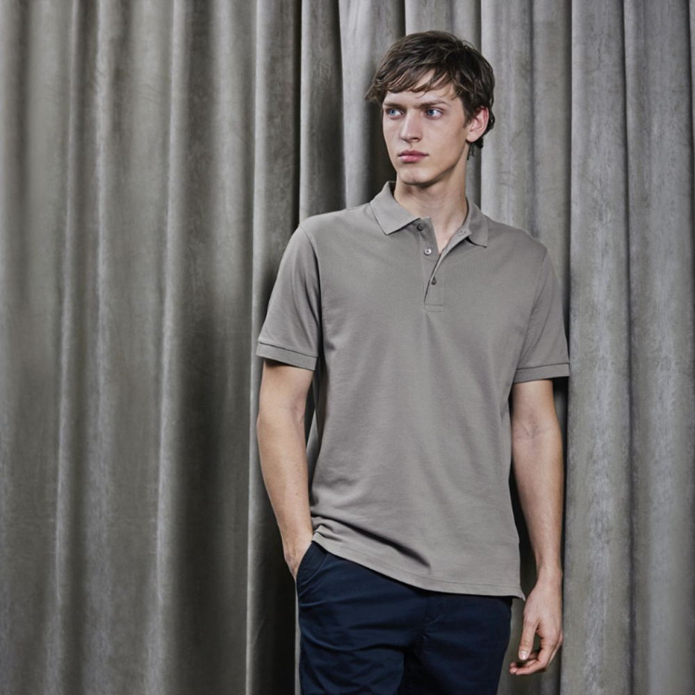 Luxury stretch herre polo - Navy-10712