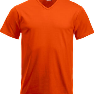 orange v-hals t-shirt