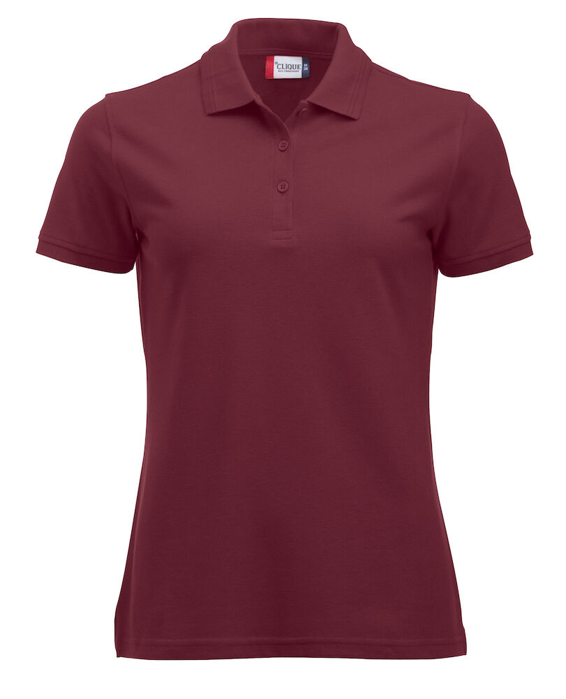 Dame polo shirt i Bordeaux- Clique Manhattan Ladies-0