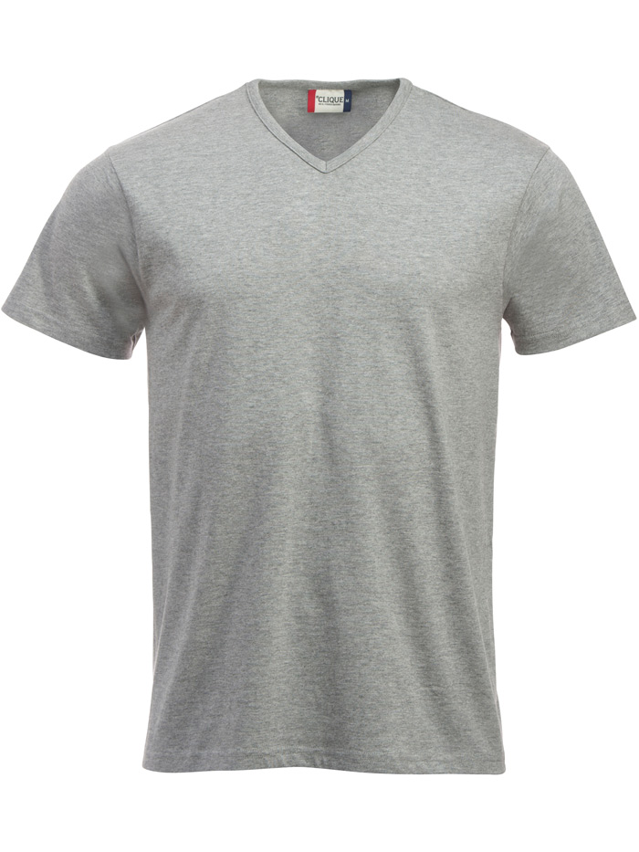 grå v-hals t-shirt