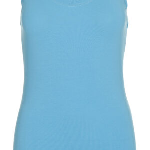 Turkis Tanktop med stræk, til damer.-0