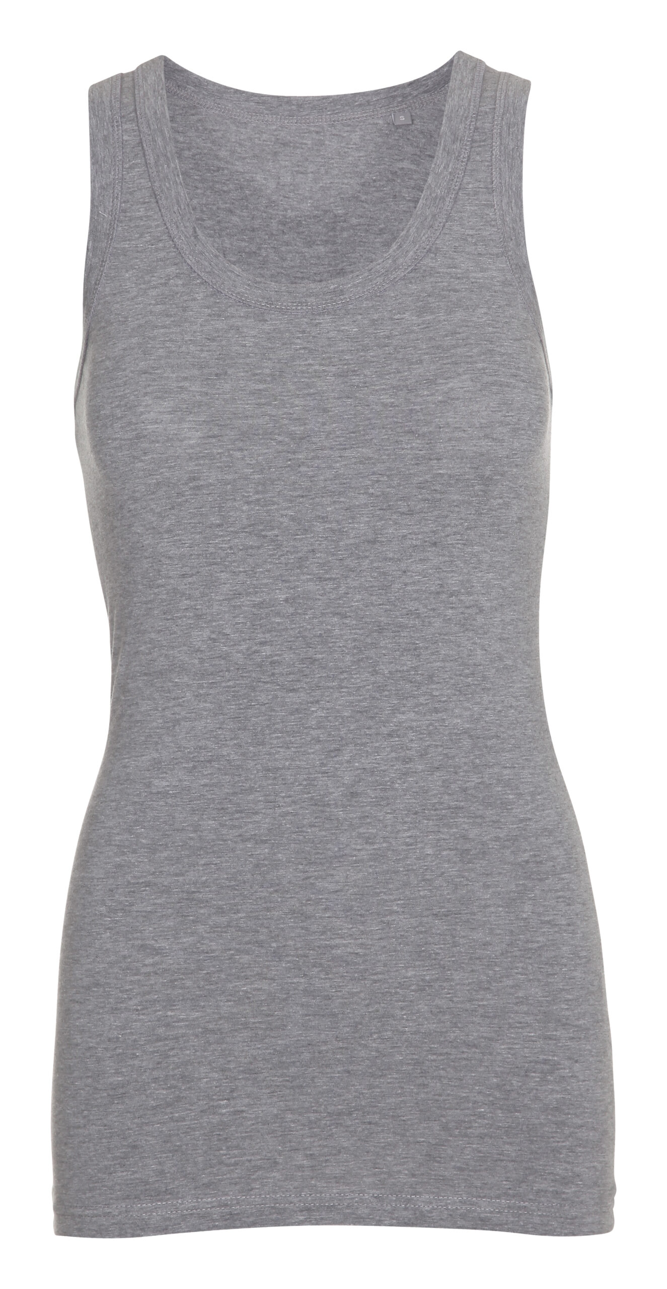 Grå Tanktop med stræk, til damer.-0