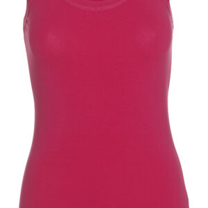 Pink Tanktop med stræk, til damer.-0