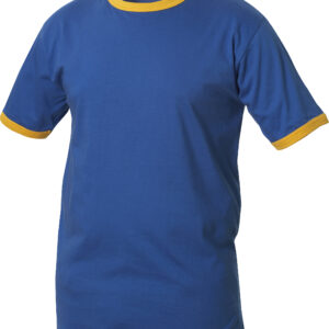 Blå Nome t-shirt med gul kant- herre -0