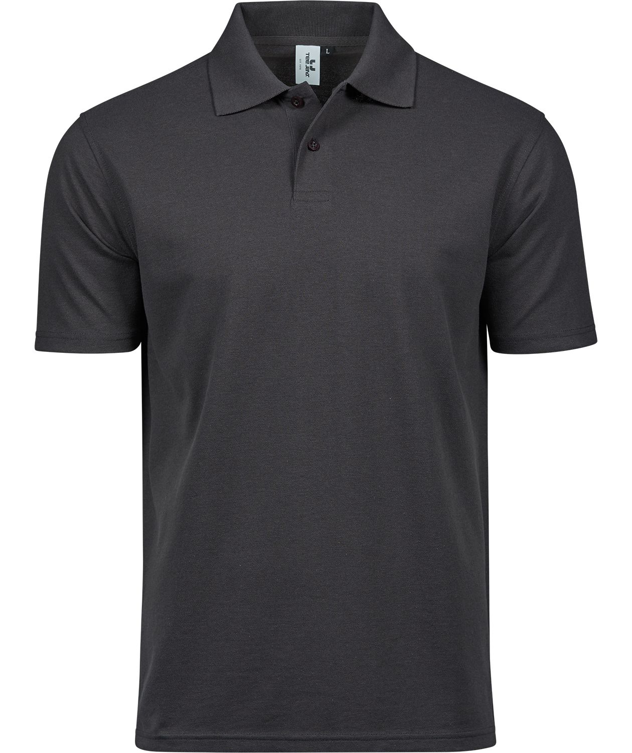 Men's heavy polo pique - dark grey-0